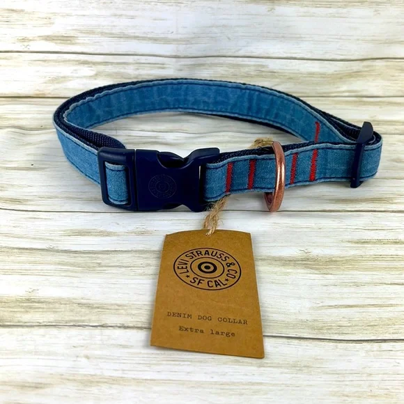 Levi’s Denim Dog Collar – Limited Edition XL (20–30”, up to 90 lbs) - Picture 1 of 3